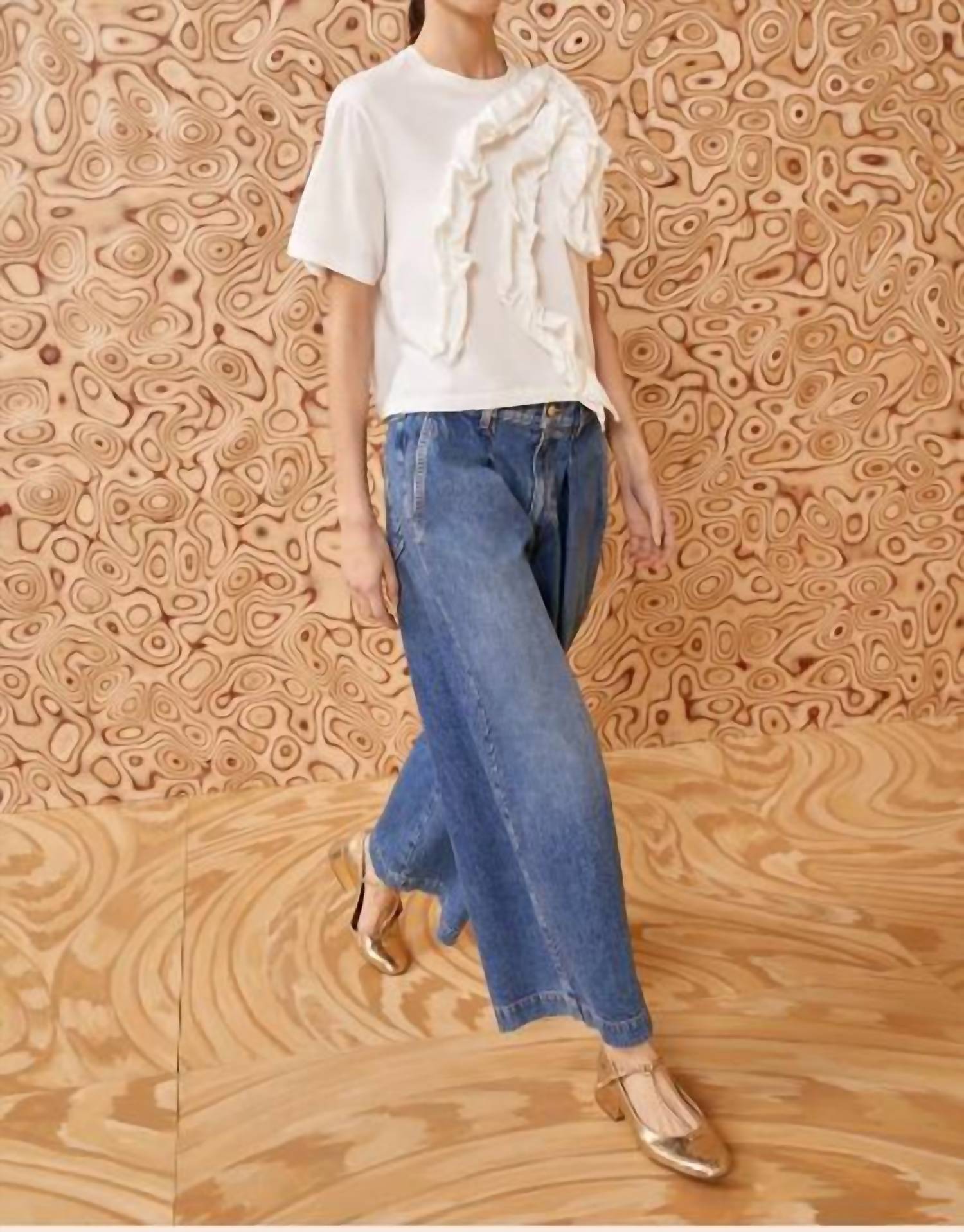 Ulla Johnson The April Wide Leg Jean in indigo wash - women's jeans