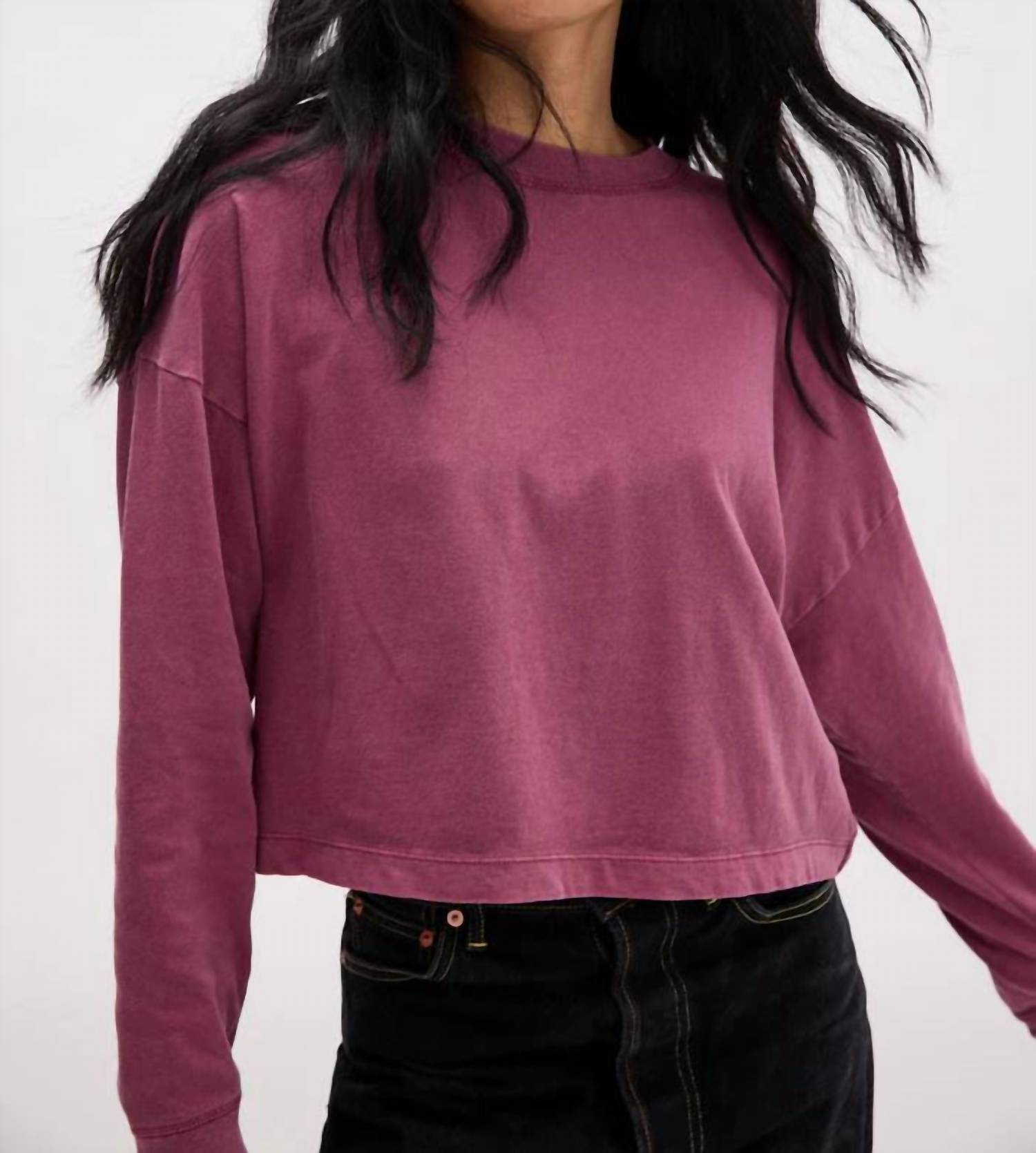 Richer Poorer - Relaxed Cropped Long Sleeve Tee