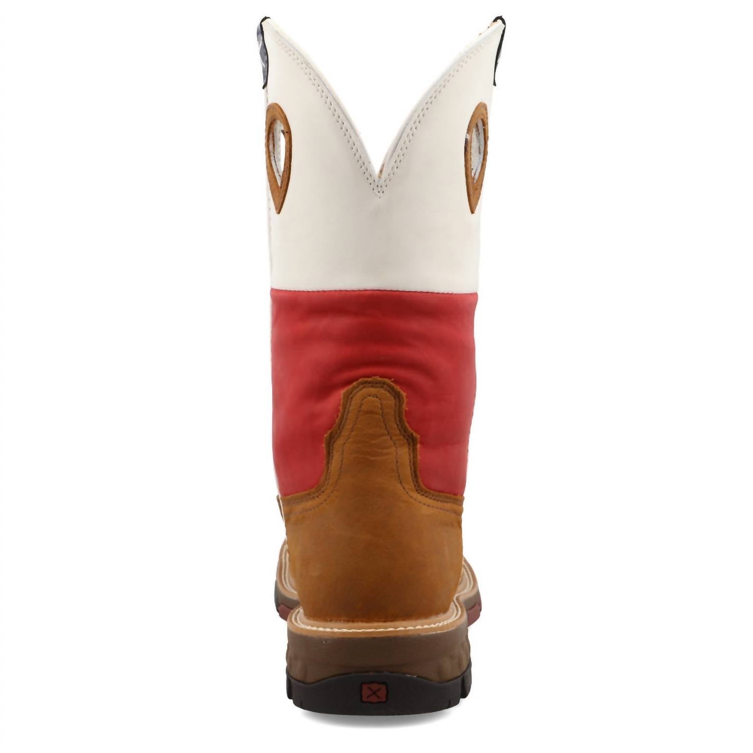 TWISTED X Men's 12" Western Work Boot in light brown texas flag - men's boots - view 4