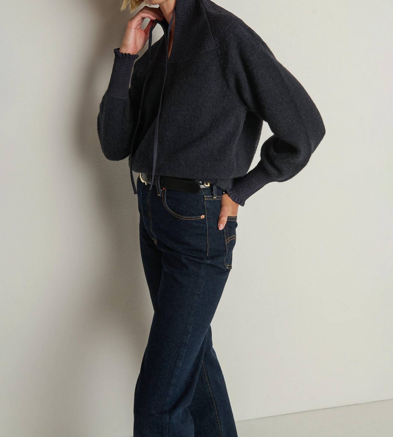 Nation LTD Babette Sweater in night sky 1 - women's sweater - alternate view