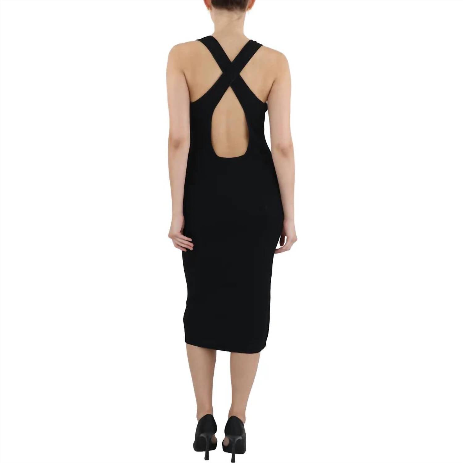 Sage The Label - Women's Ribbed Sleeveless Midi Dress