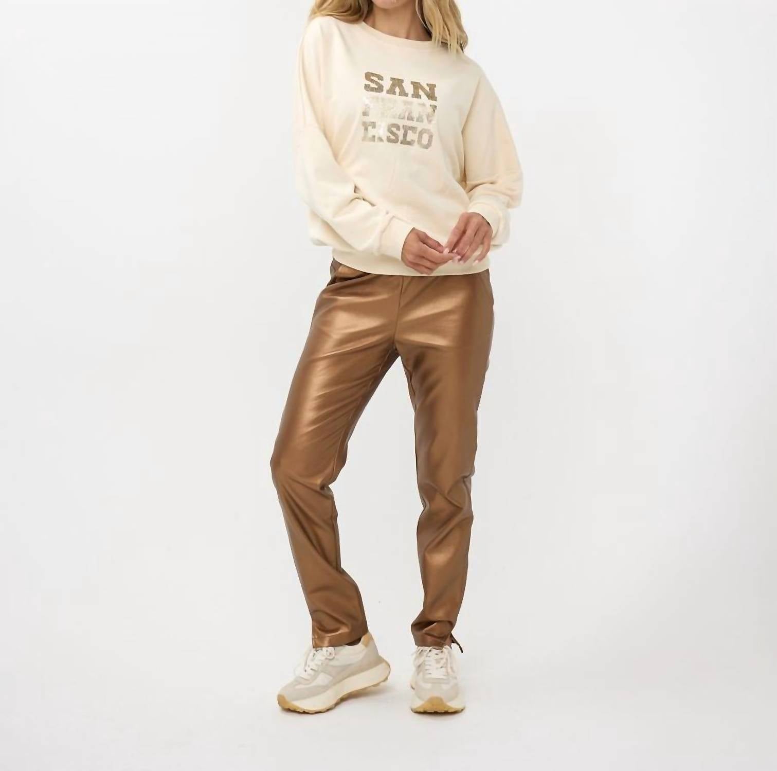 Esqualo - Tregging Vegan Leather Trousers