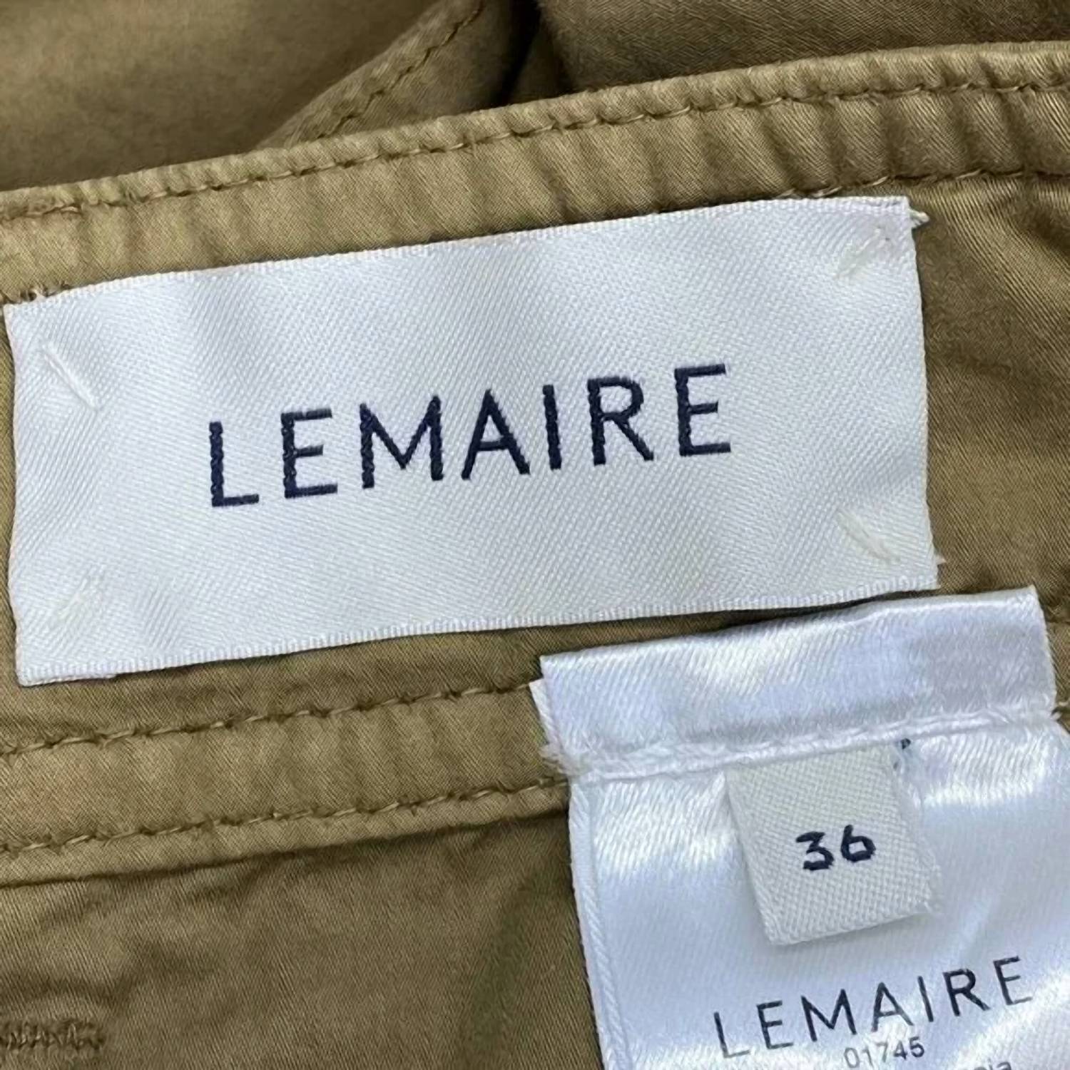 Lemaire Women's Garment-dyed Straight Leg Pants in brown - women's pants - view 6