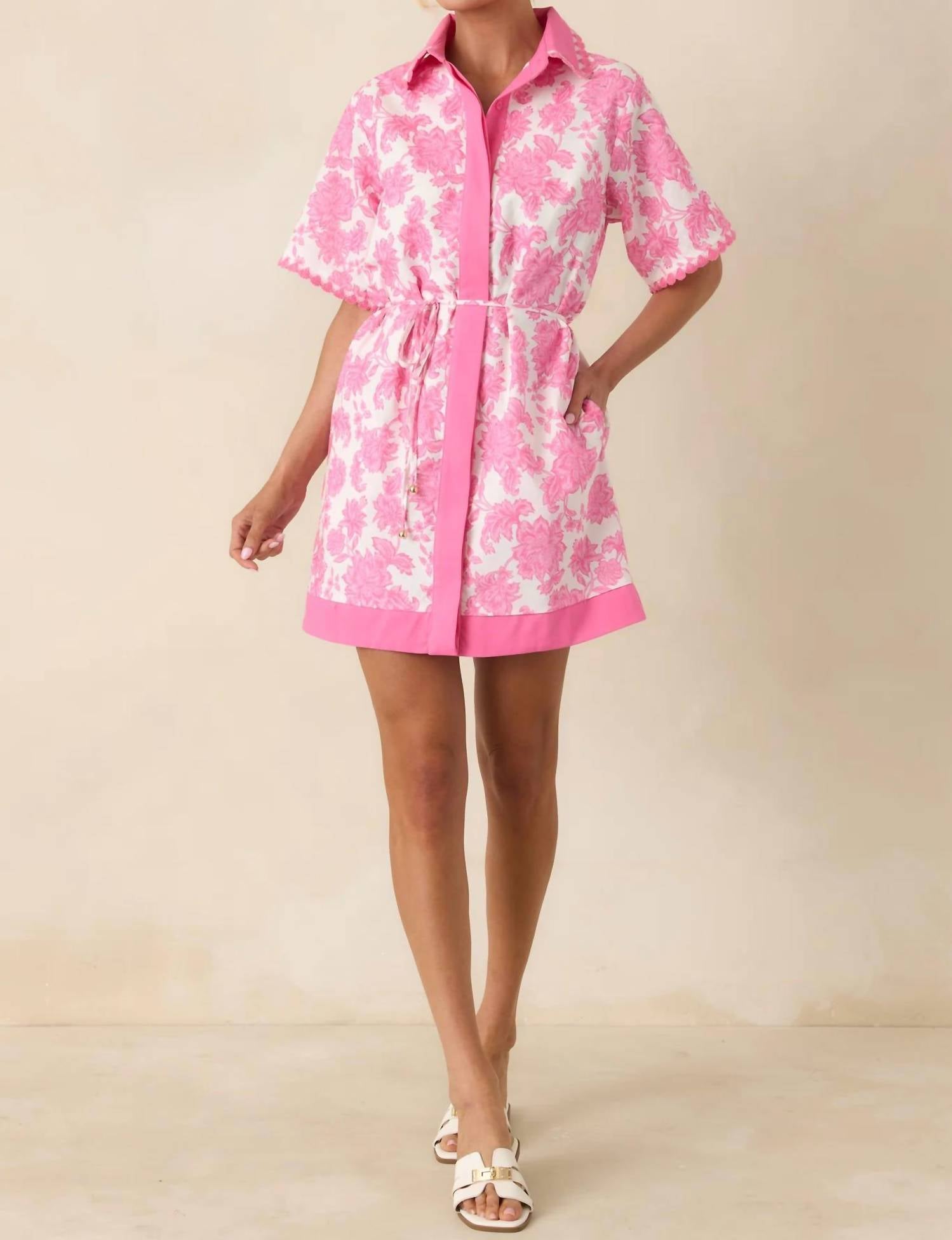 Strut & Bolt - Crochet Trim Shirt Dress