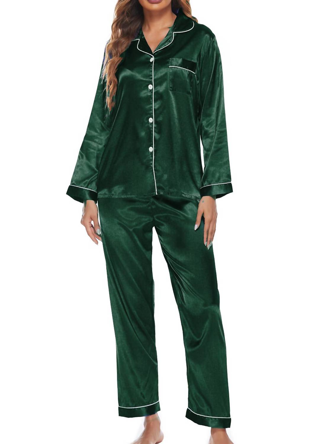 Wholesalesir - Button Up Pajamas For Long Sleeve Soft Set