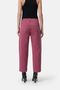 CLOSED Rovea Relaxed Fit Pants in cherry red - women's jeans - detail view