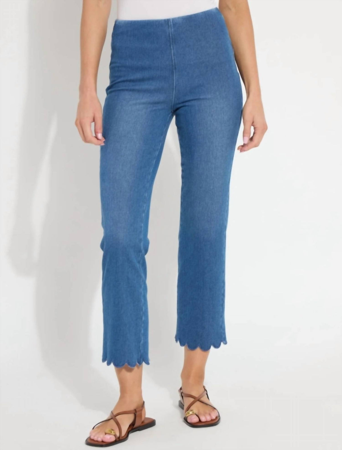 Lysse - Scallop edge baby boot leg pant