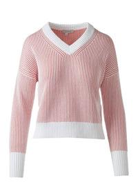 Kinross - Women's Plaited Rib V-neck Sweater