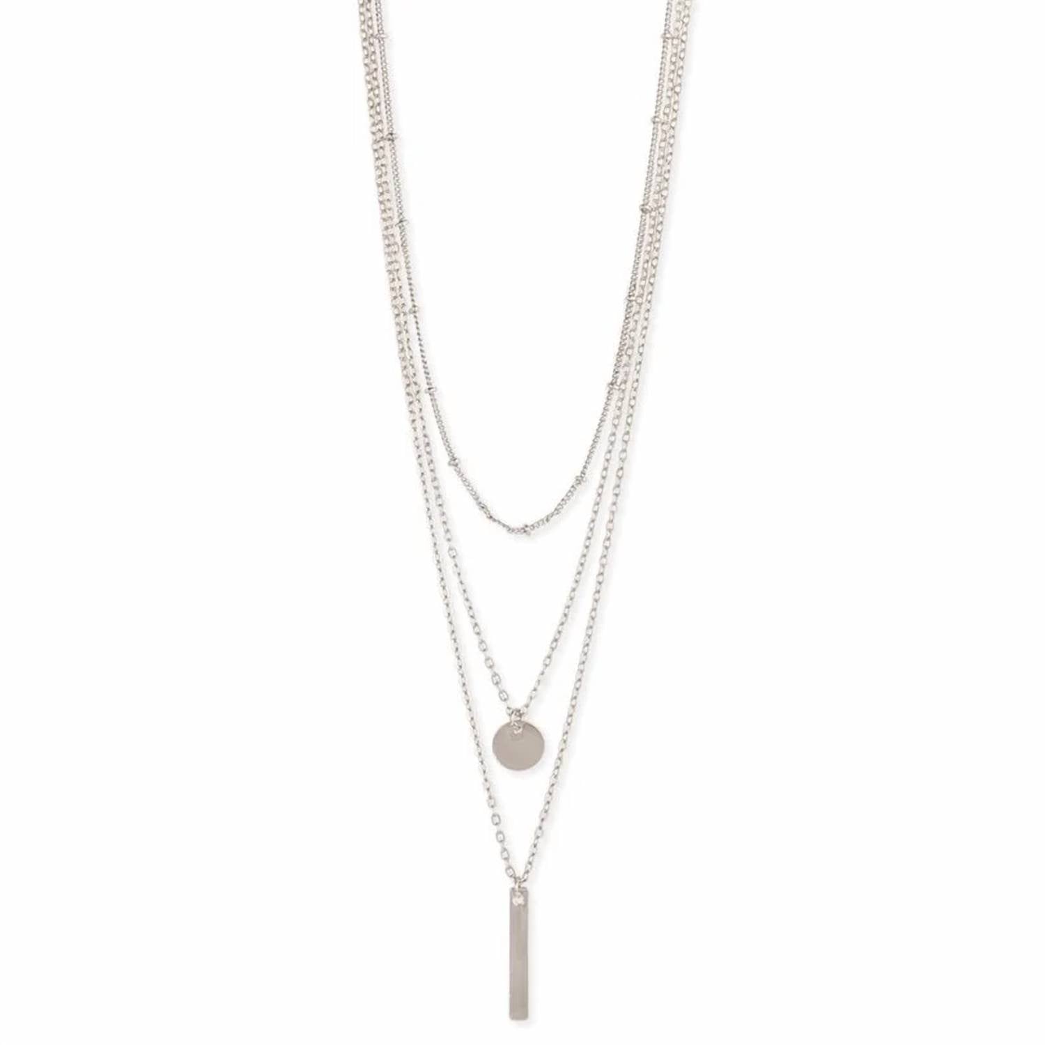 Zad - Women's Triple Layer Chain Necklace