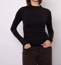 Rd Style - Funnel Neck Ruched Top