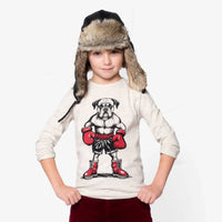 Appaman Kid's Trapper Hat in olive plaid - kids' hat - alternate view
