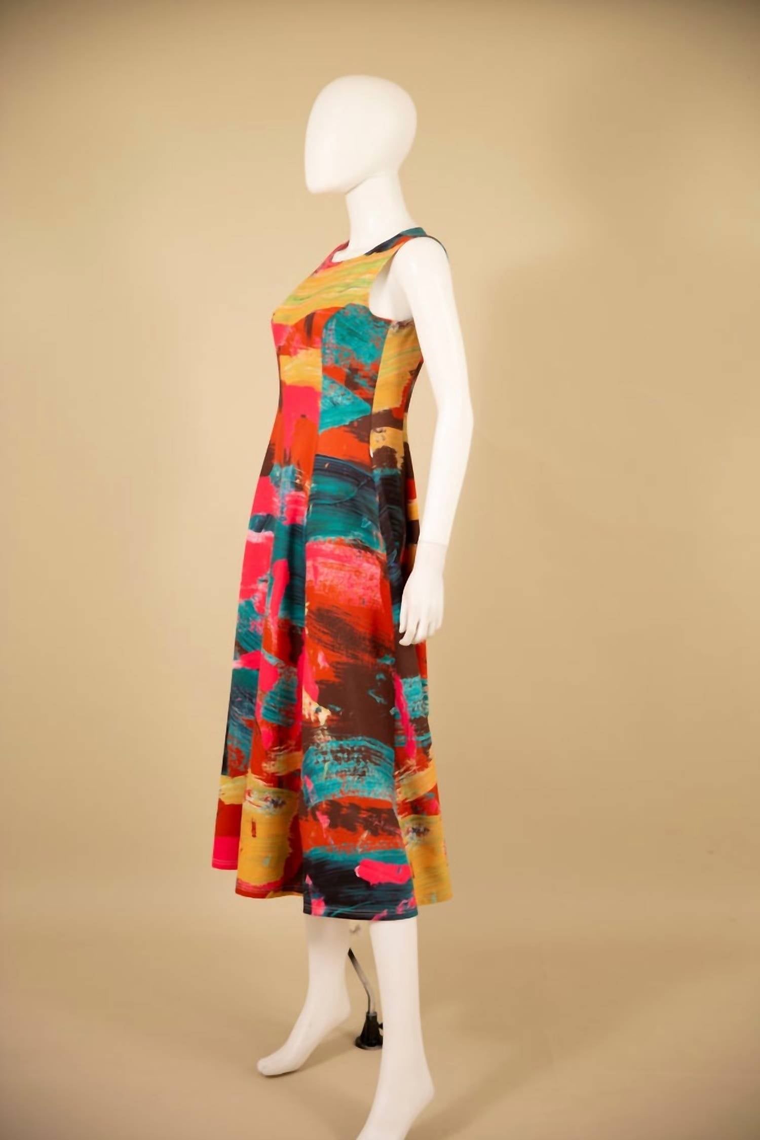 Samuel Dong - Women's Knit Sleeveless Long Dress