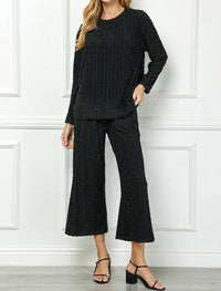 See And Be Seen - Glitter Textured Long Sleeve Top
