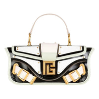 Balmain - Women's Blaze Leather Baguette Top Handle Crossbody Bag