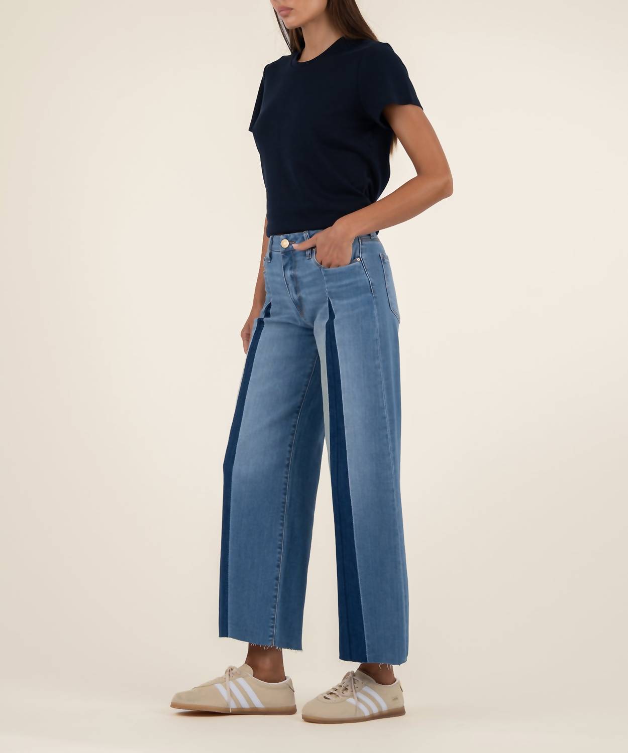 Kut From The Kloth - Meg High Rise Wide Leg Front Pleat Jeans