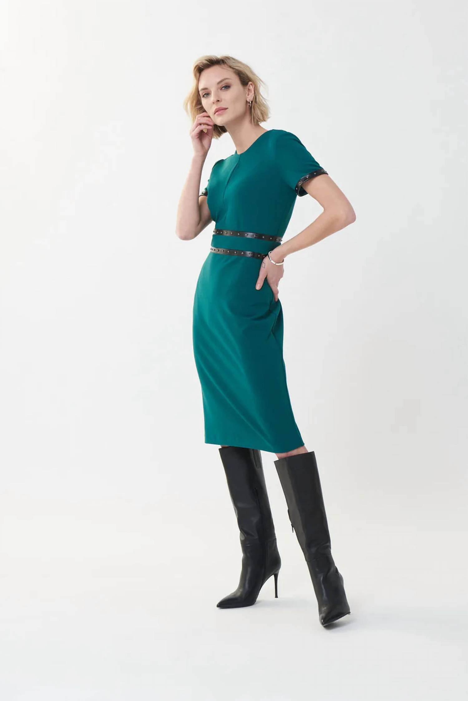 Joseph Ribkoff - STUDDED SHEATH KNEE-LENGTH DRESS