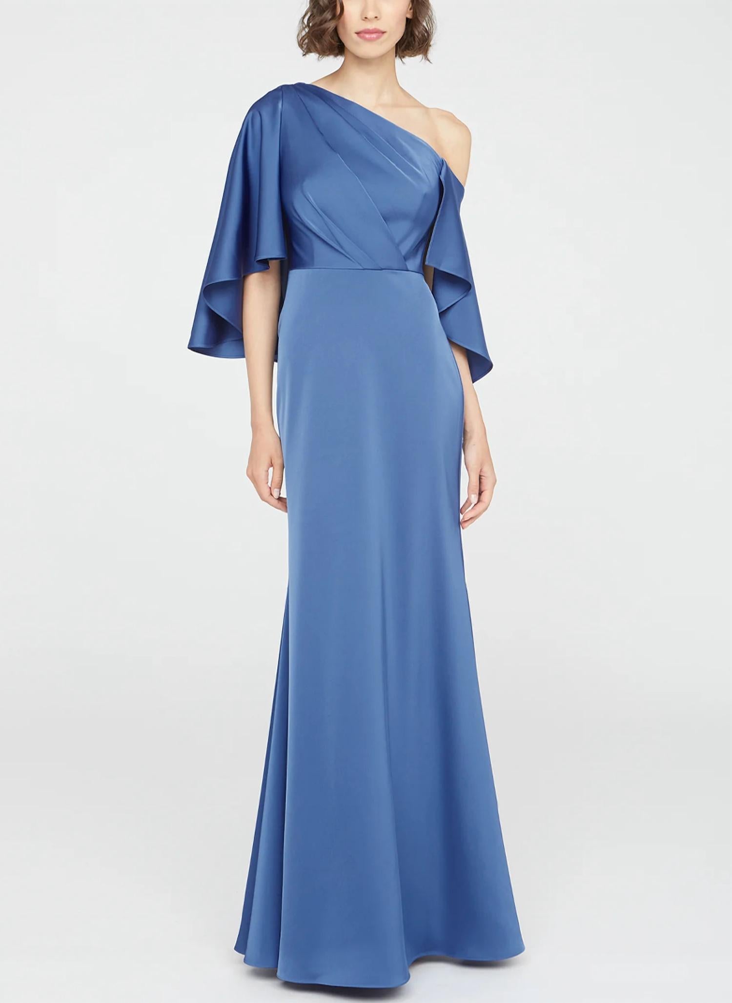 Theia - Kia Cape Fit And Flare Gown