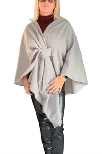 Kurt Muller - Knot Wrap Cape Knit Poncho