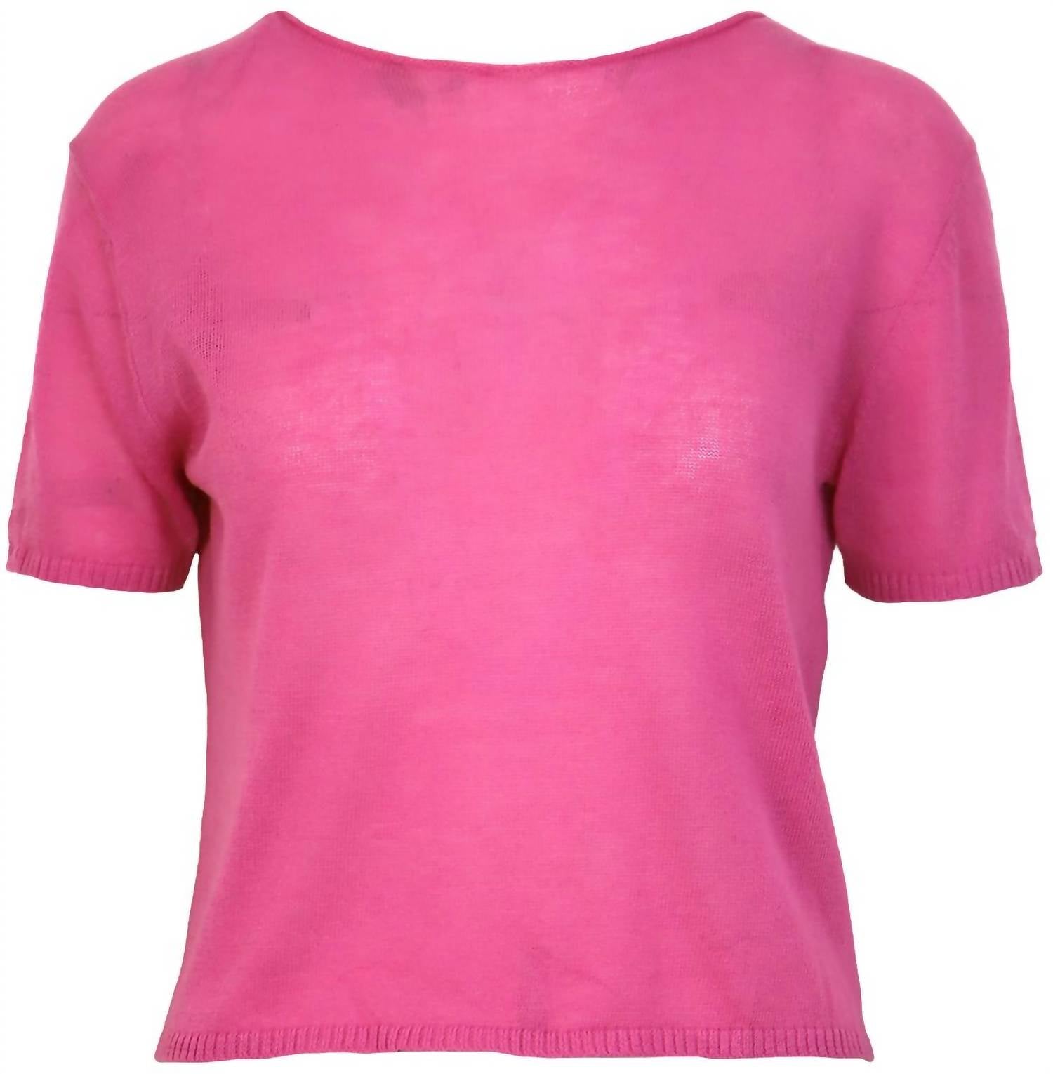 LUCY PARIS Women's Macie Knit Top in pink - women's t-shirt
