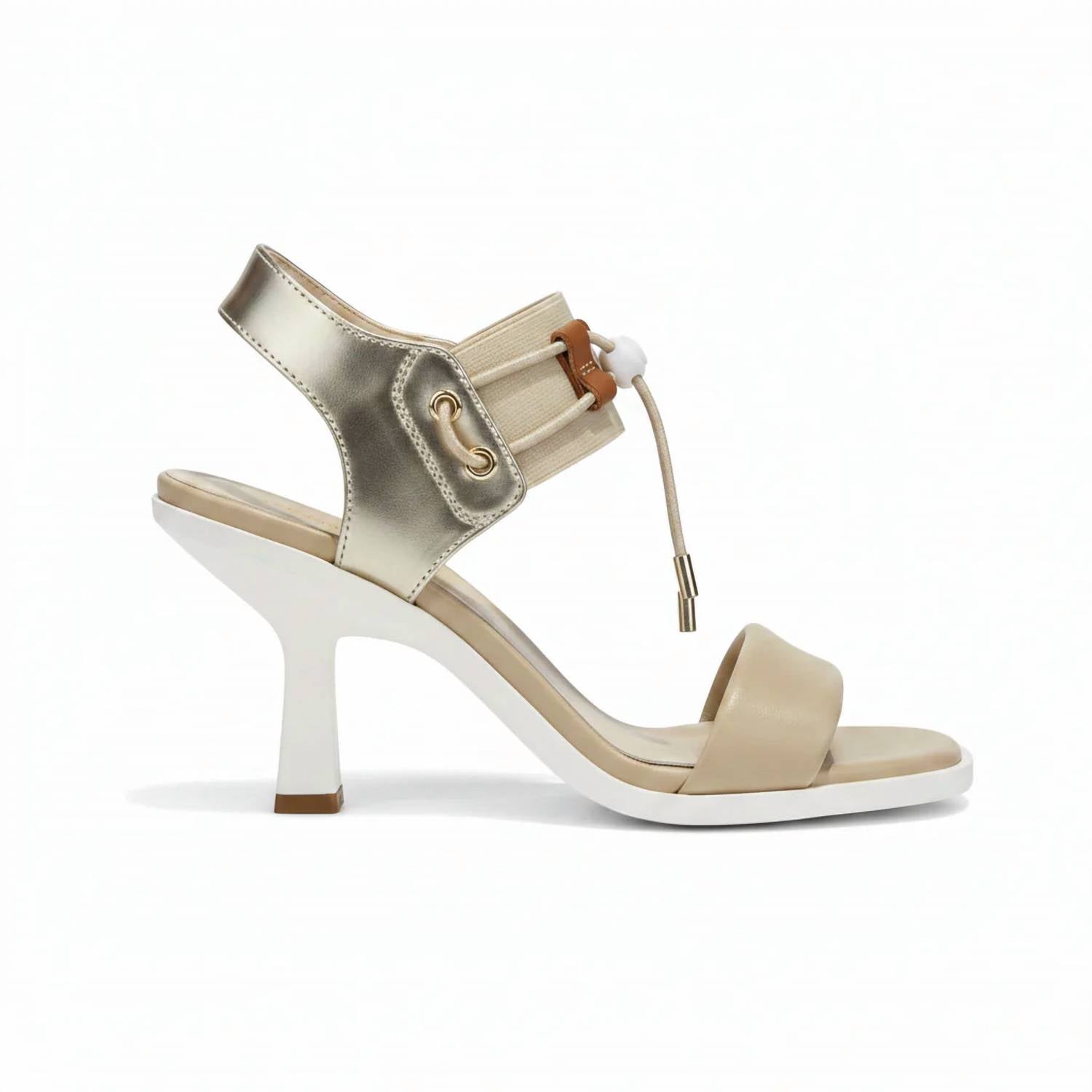 Nerogiardini - Women's Bungee Leather Dress Sandals