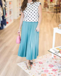 Wishlist - Women's Laguna Satin Pleated Midi Skirt