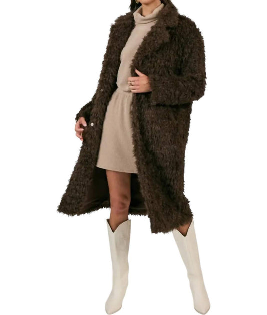 Sage The Label - Golden Days Long Faux Fur Coat