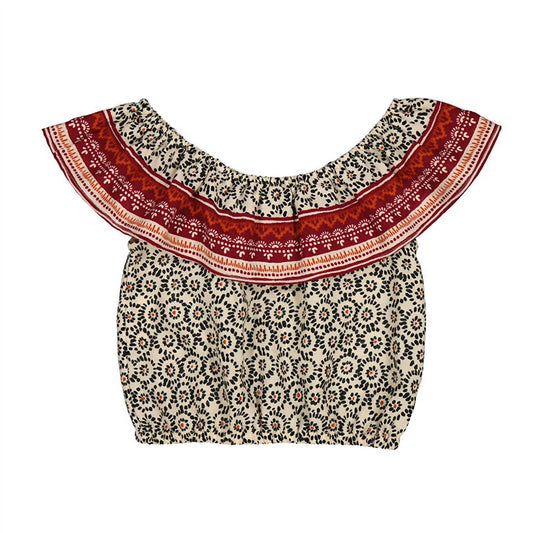 Mayoral - Girl's Chickpea Printed Blouse