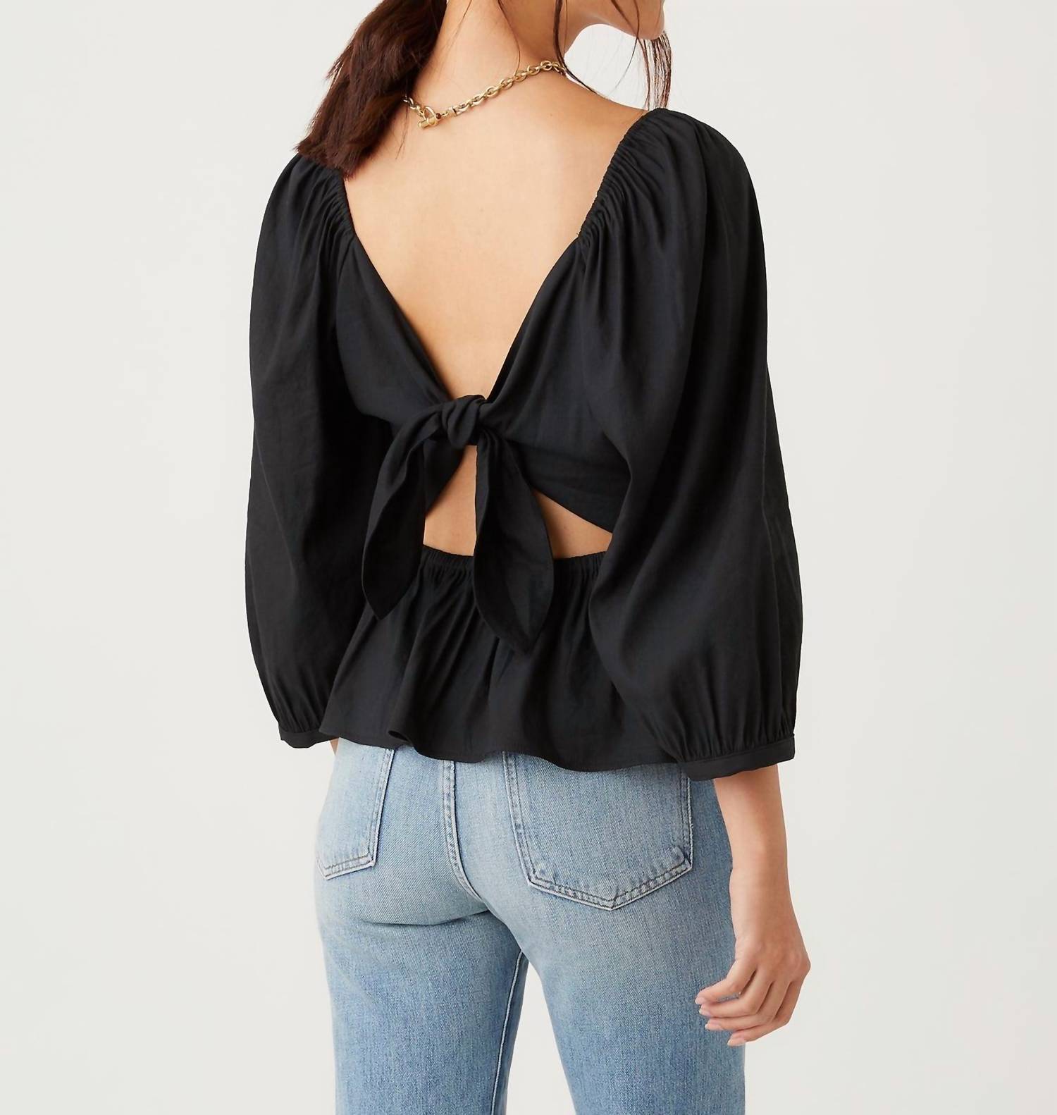 Fifteen Twenty - Tie Back Blouson Top