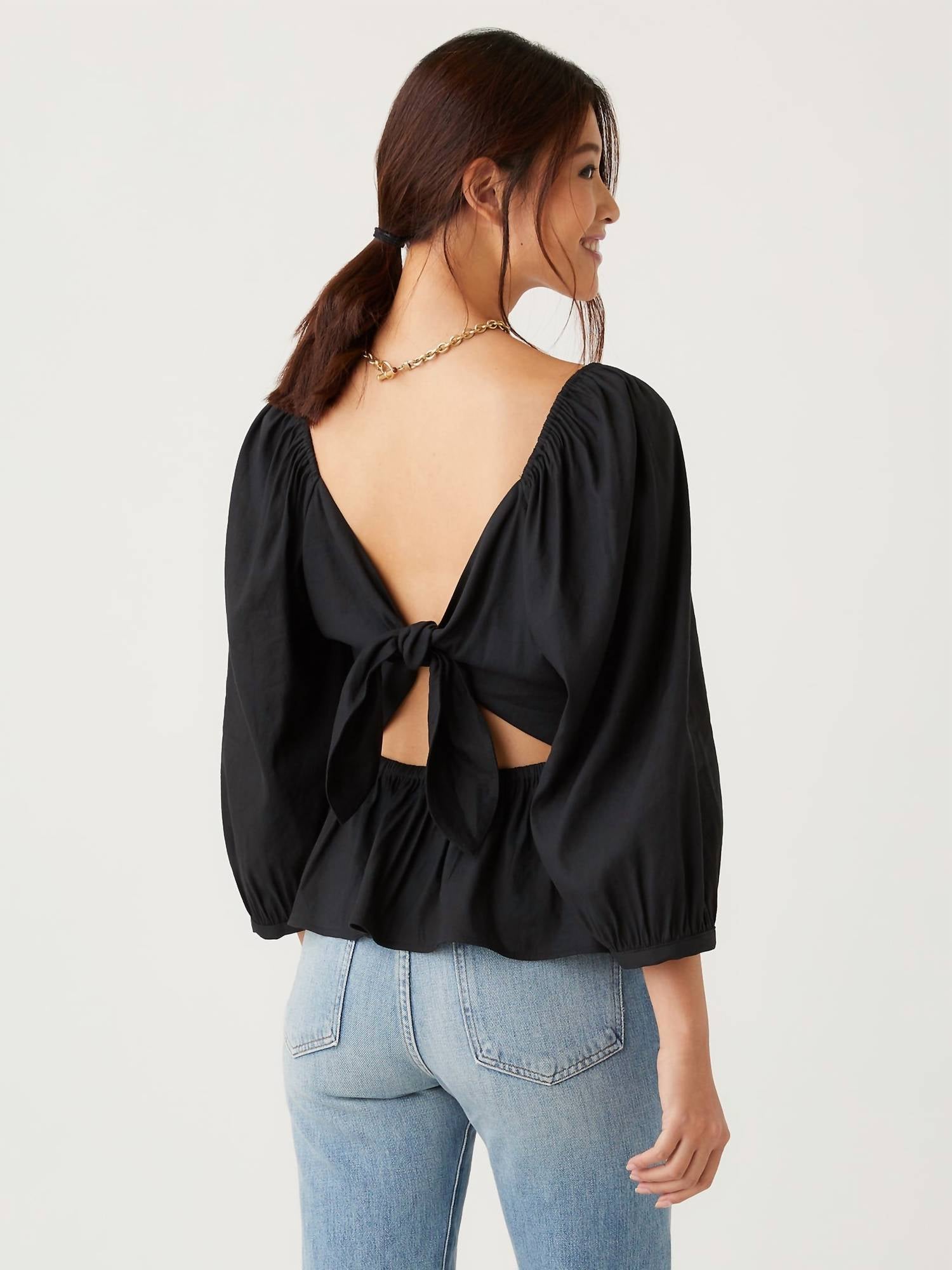 Fifteen Twenty - Tie Back Blouson Top