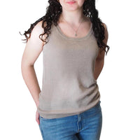 Kinross Women's Rib Tank Top in flax - women's tank top
