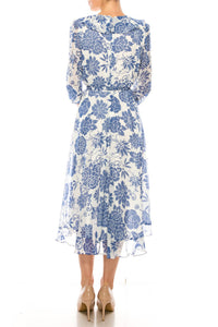 Maison Tara - Floral Wrap Style Midi Dress