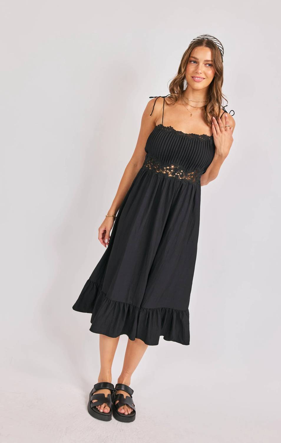 Sadie & Sage - Night Bloom Midi Dress