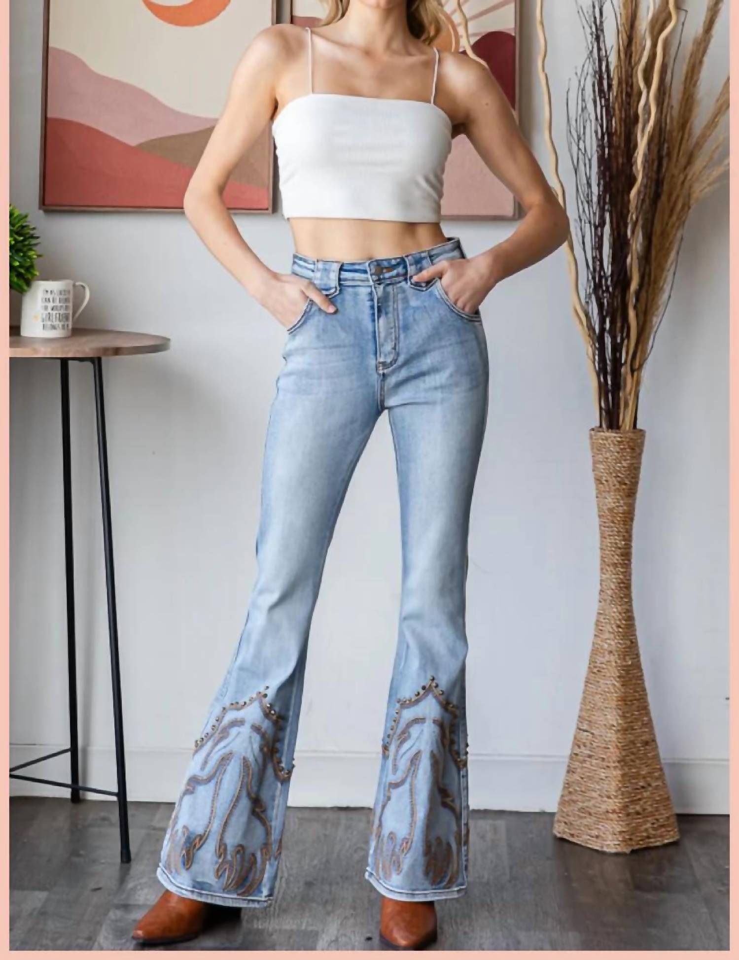 Oli & Hali - What's Happening Stud Jeans