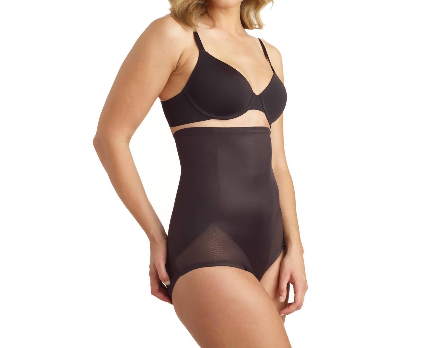 Miraclesuit Cool Choice Firm Control High-waist Brief in black - women's intimate - detail view