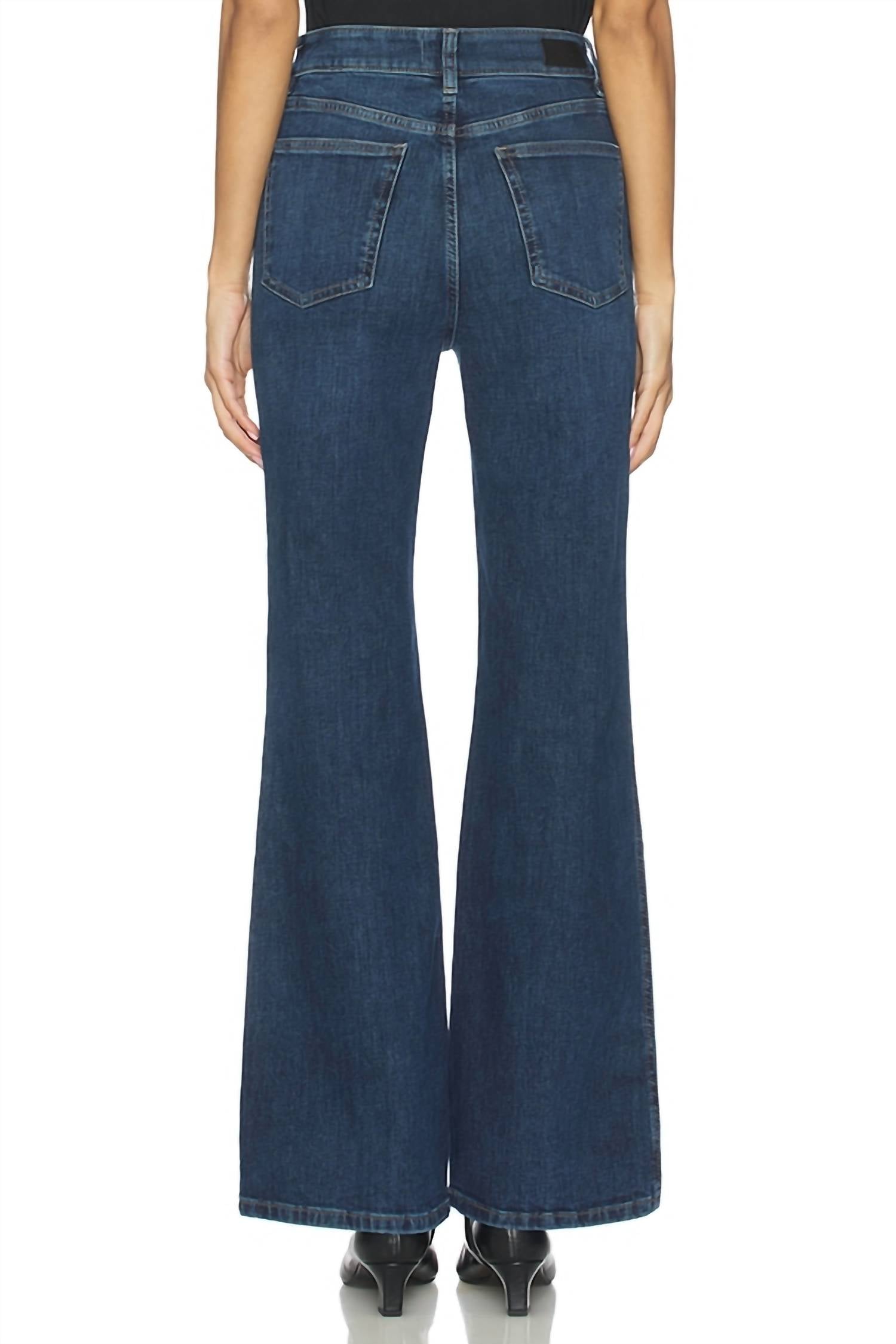 DL1961 - Women's Claira Contoured Instasculpt Straight Bootcut Jeans in blue - women's jeans - view 4