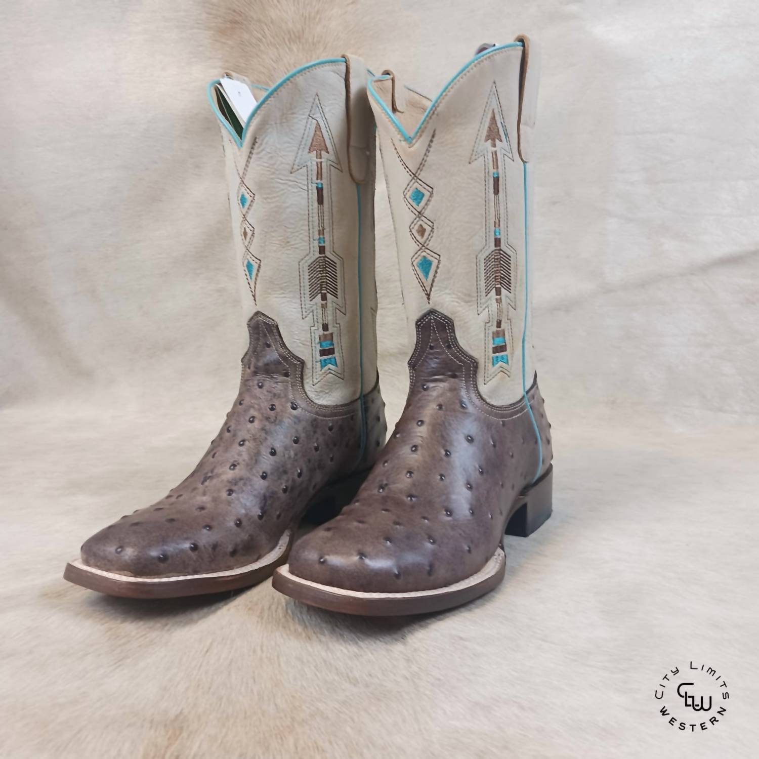 Null - Women's Arrow Feather Roper Square Toe Boots