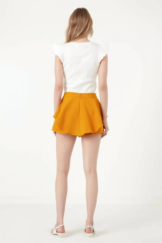 2.7 August Apparel - U-neckline Ribbed Knit Top