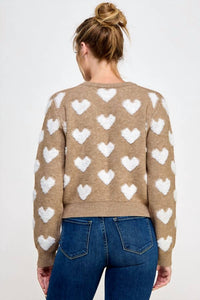 Allie Rose - Sweetheart Texture Pullover Sweater