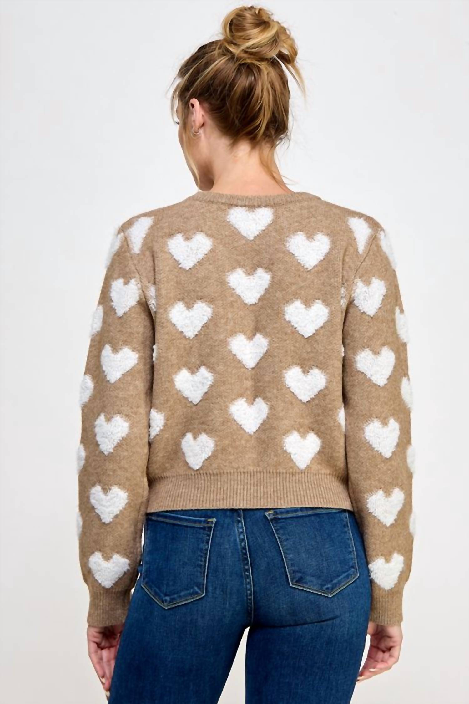 Allie Rose - Sweetheart Texture Pullover Sweater