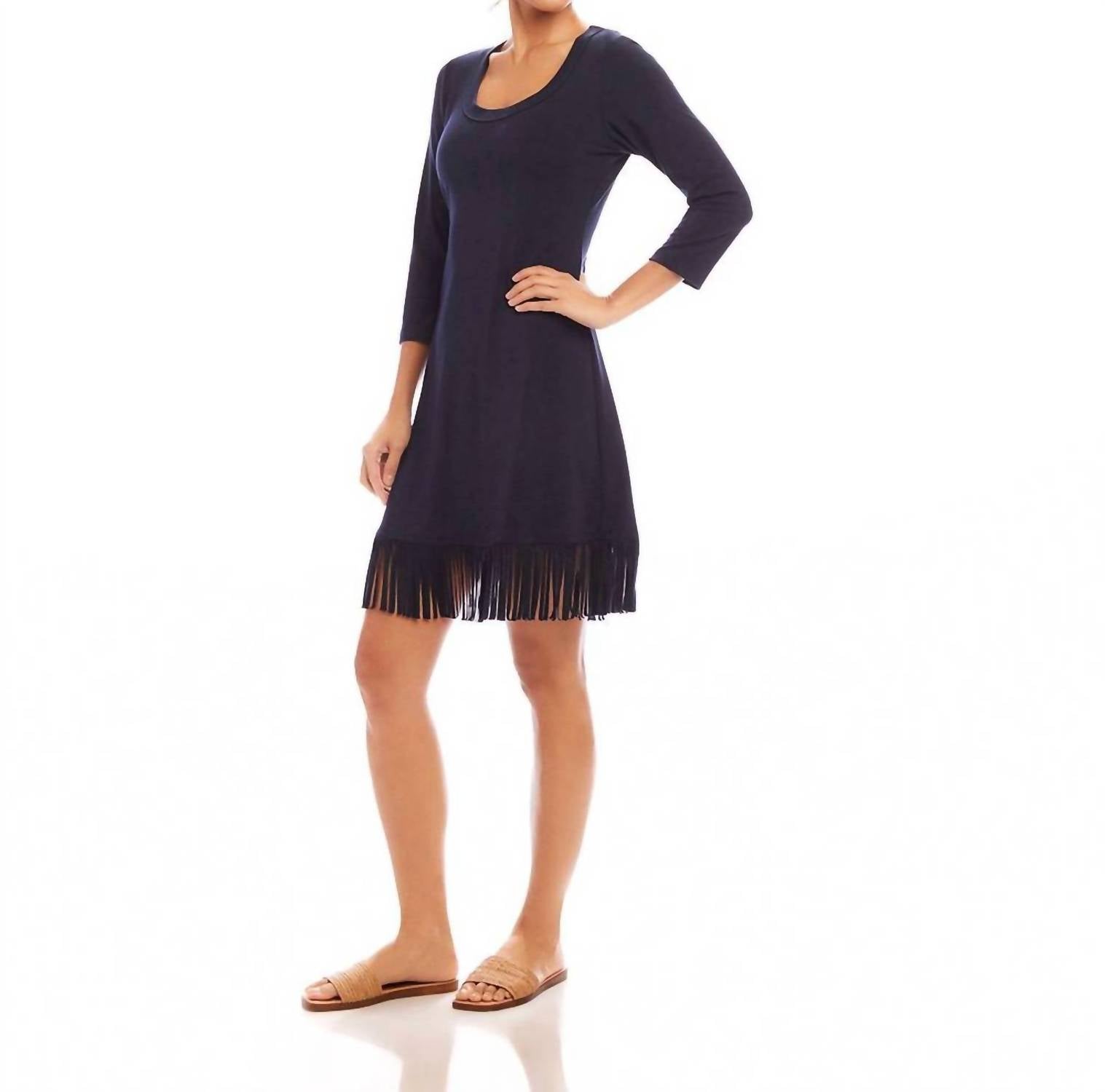 Karen Kane - Fringe Hem Mini Dress