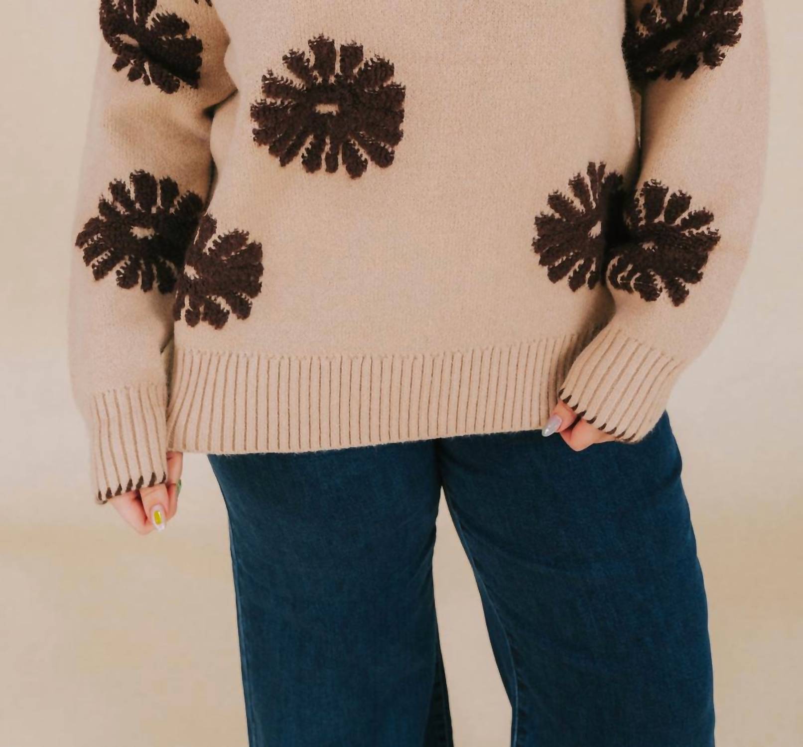And The Why - Wildflower Knit Sweater - Plus