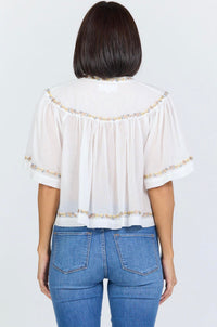 Dear John Denim - Floral Trim Jada Top