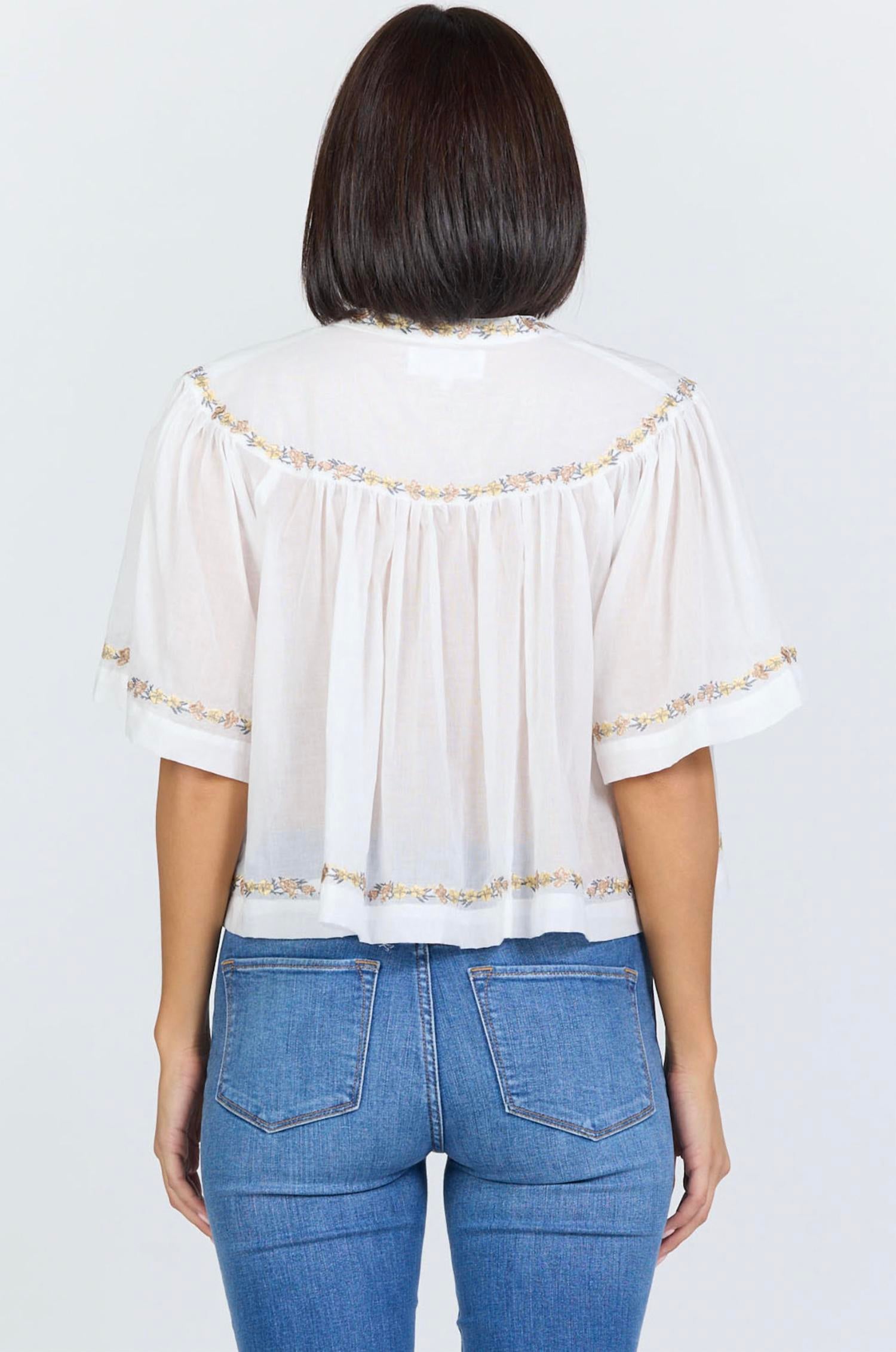 Dear John Denim - Floral Trim Jada Top