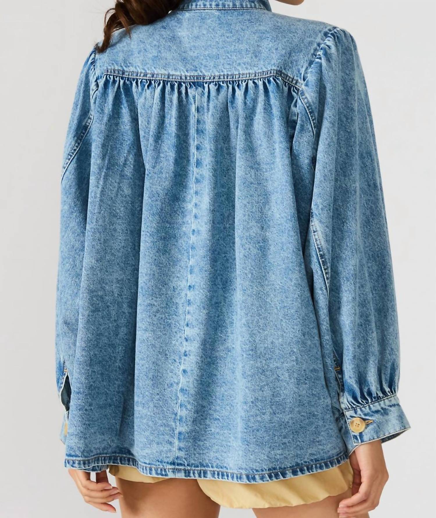 STEVE MADDEN Marceline Denim Jacket in forever blue - women's jacket - view 4