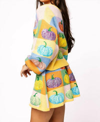 Queen Of Sparkles - Pumpkin Button Up Cardigan