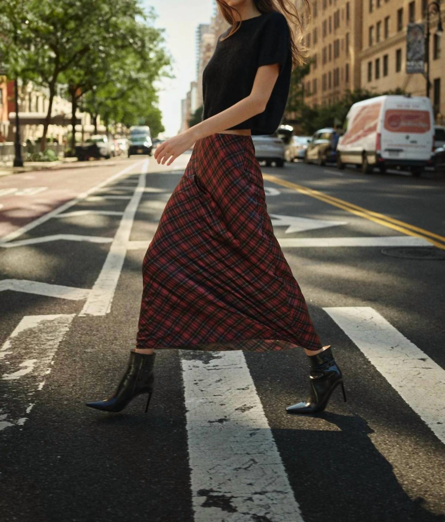 Cami NYC Aviva Maxi Skirt in tartan - women's skirt - view 4