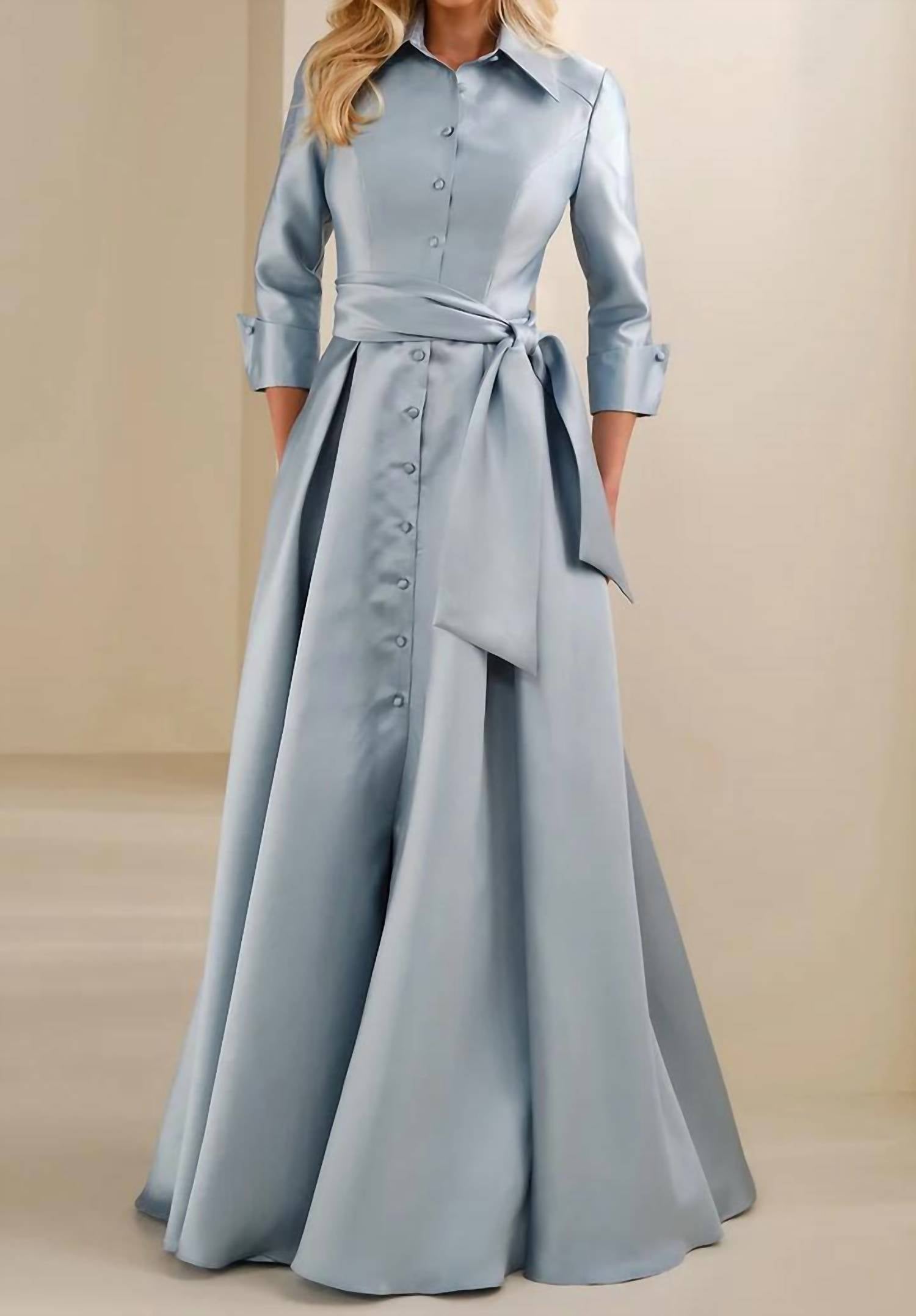 Montage By Mon Cheri - Front Button A-line Dress