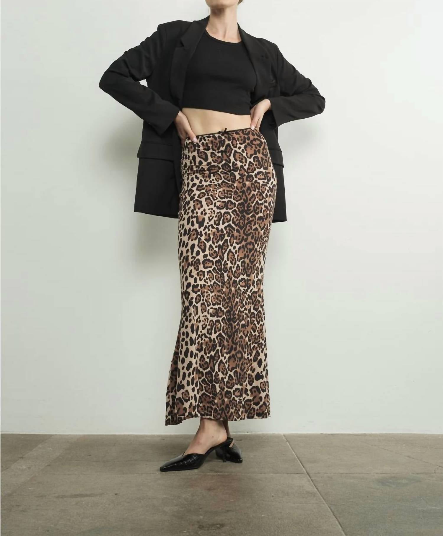 Aaron & Amber - Leopard Maxi Skirt
