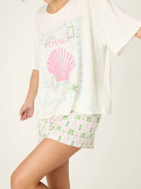 Pj Salvage - Playful Prints Bon Voyage Short Sleeve Tee