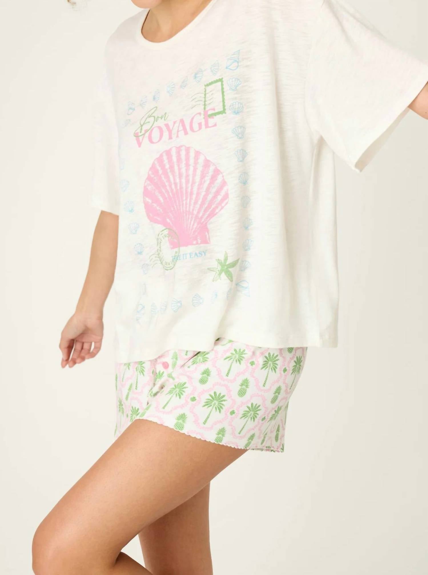 Pj Salvage - Playful Prints Bon Voyage Short Sleeve Tee